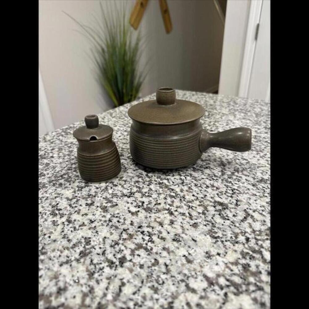 Denby Langley Covered Small Casserole And Sauce Jar
